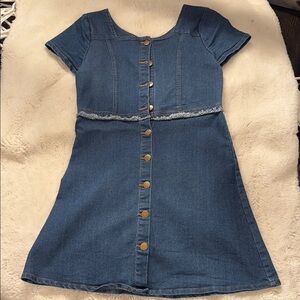 Stylish Blue Denim Kids Dress